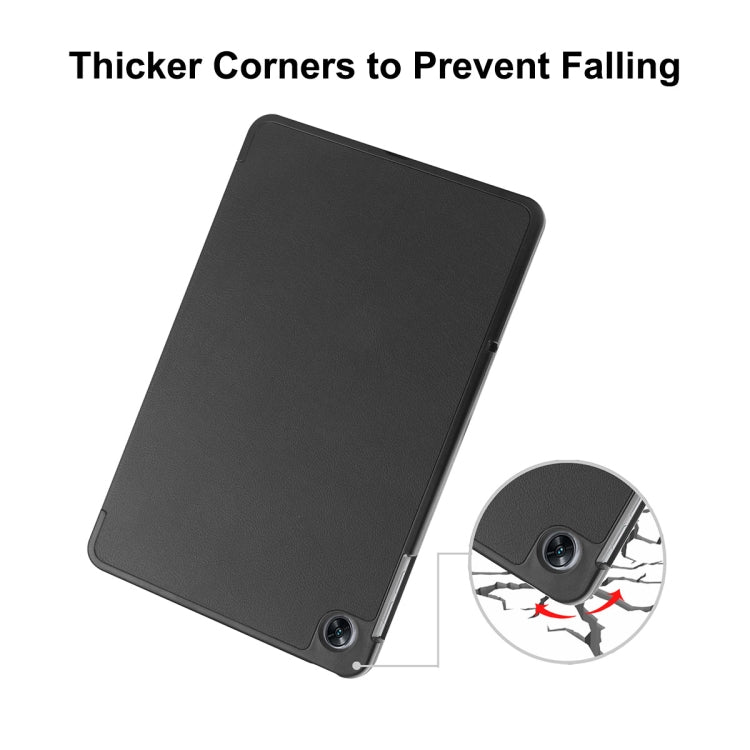 For OPPO Pad Air ENKAY Tri-fold Custer Texture Leather Smart Tablet Case(Dark Blue) - free shipping - PMc TechLife - Order now!