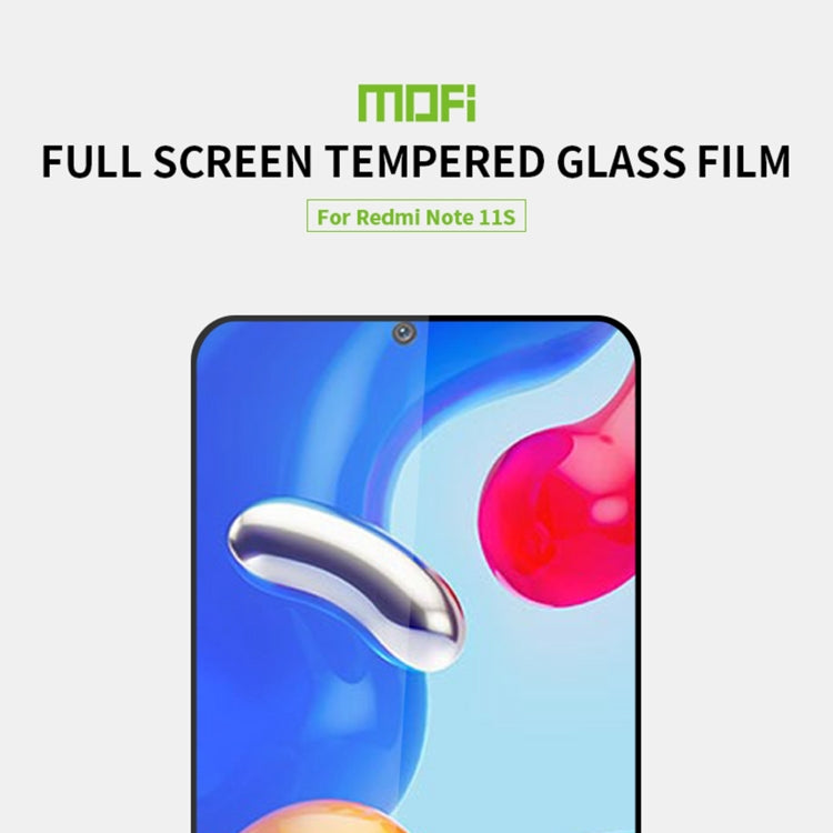 For Xiaomi Redmi Note 11S MOFI 9H 2.5D Full Screen Tempered Glass Film(Black) -  by MOFI | Online Shopping South Africa | PMC TechLife