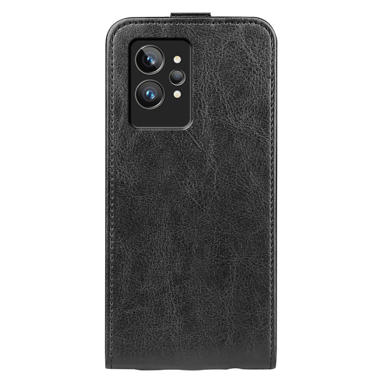 For OPPO Realme GT2 Pro 5G R64 Texture Vertical Flip Leather Phone Case(Black) - Realme Cases by PMC TechLife | Online Shopping South Africa | PMC TechLife | Buy Now Pay Later Mobicred