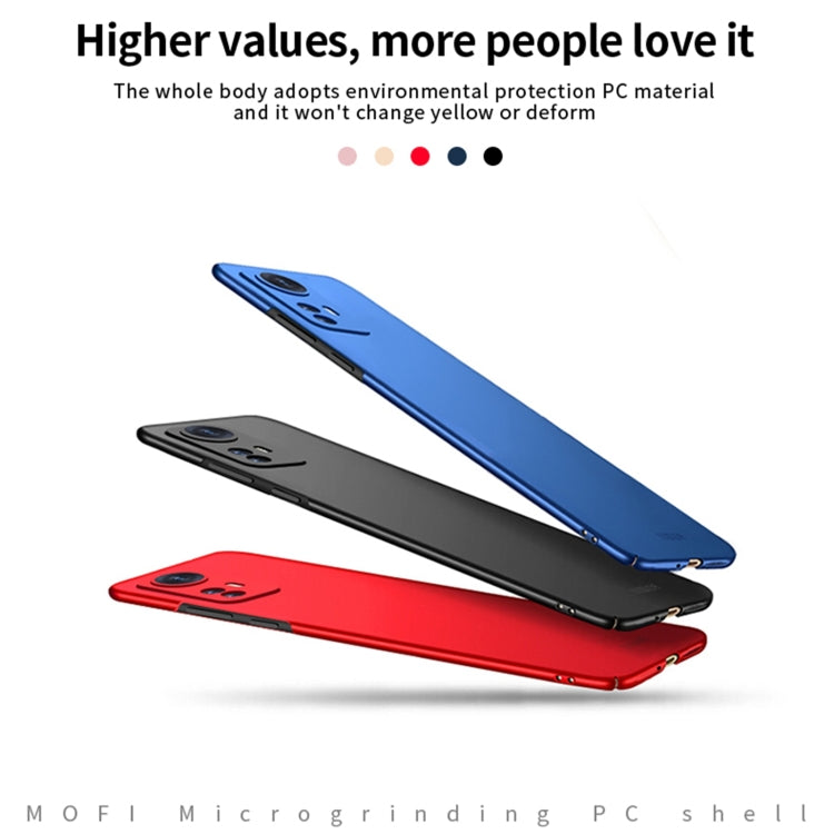 For Xiaomi 12 / 12X MOFI Frosted PC Ultra-thin Hard Phone Case(Blue) - Xiaomi Cases by MOFI | Online Shopping South Africa | PMC TechLife | Buy Now Pay Later Mobicred