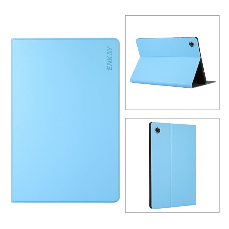 For Samsung Galaxy Tab A8 10.5 2021 X200/X205 ENKAY Leather Stand Smart Tablet Case(Light Blue) - free shipping - PMc TechLife - Order now!