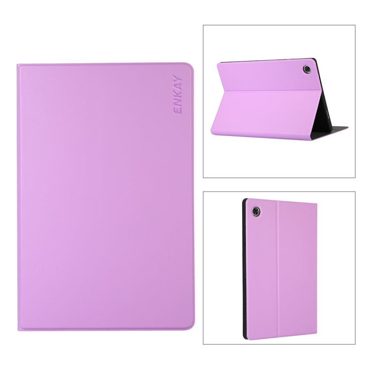 For Samsung Galaxy Tab A8 10.5 2021 X200/X205 ENKAY Leather Stand Smart Tablet Case(Purple) - free shipping - PMc TechLife - Order now!