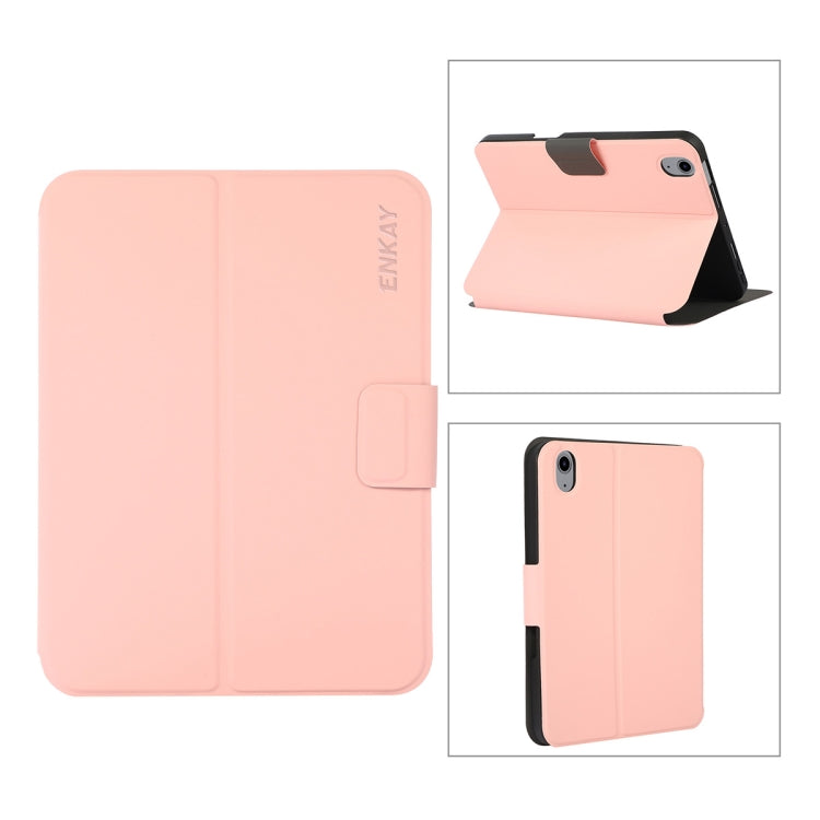 For iPad mini 2024 / mini 6 ENKAY Leather Stand Smart Tablet Case(Pink) - free shipping - PMc TechLife - Order now!