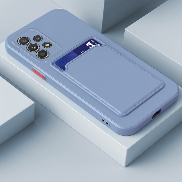 For Samsung Galaxy A53 5G Skin Feel Card Contrast Color Button TPU Phone Case(Grey) - Galaxy Phone Cases by PMC TechLife | Online Shopping South Africa | PMC TechLife | Buy Now Pay Later Mobicred