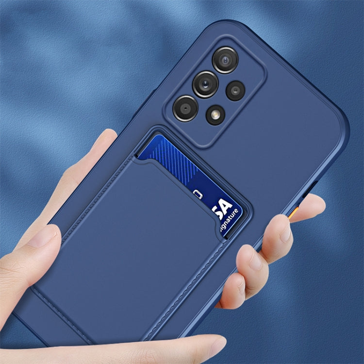 For Samsung Galaxy A53 5G Skin Feel Card Contrast Color Button TPU Phone Case(Grey) - Galaxy Phone Cases by PMC TechLife | Online Shopping South Africa | PMC TechLife | Buy Now Pay Later Mobicred