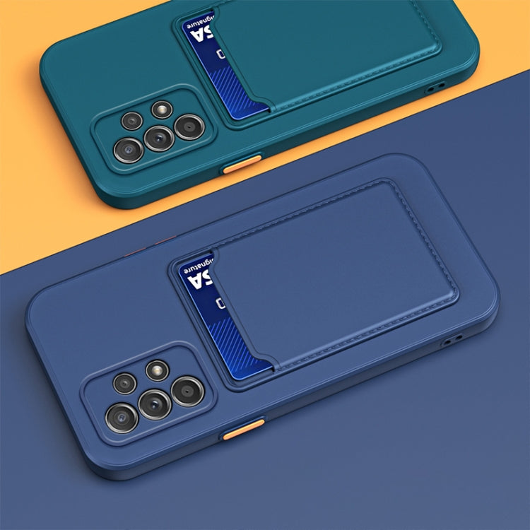 For Samsung Galaxy A53 5G Skin Feel Card Contrast Color Button TPU Phone Case(Grey) - Galaxy Phone Cases by PMC TechLife | Online Shopping South Africa | PMC TechLife | Buy Now Pay Later Mobicred