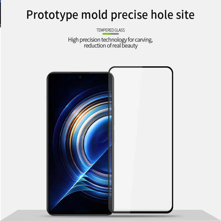 For Xiaomi Redmi K50 / K50 Pro MOFI 9H 2.5D Full Screen Tempered Glass Film(Black) -  by MOFI | Online Shopping South Africa | PMC TechLife | Buy Now Pay Later Mobicred