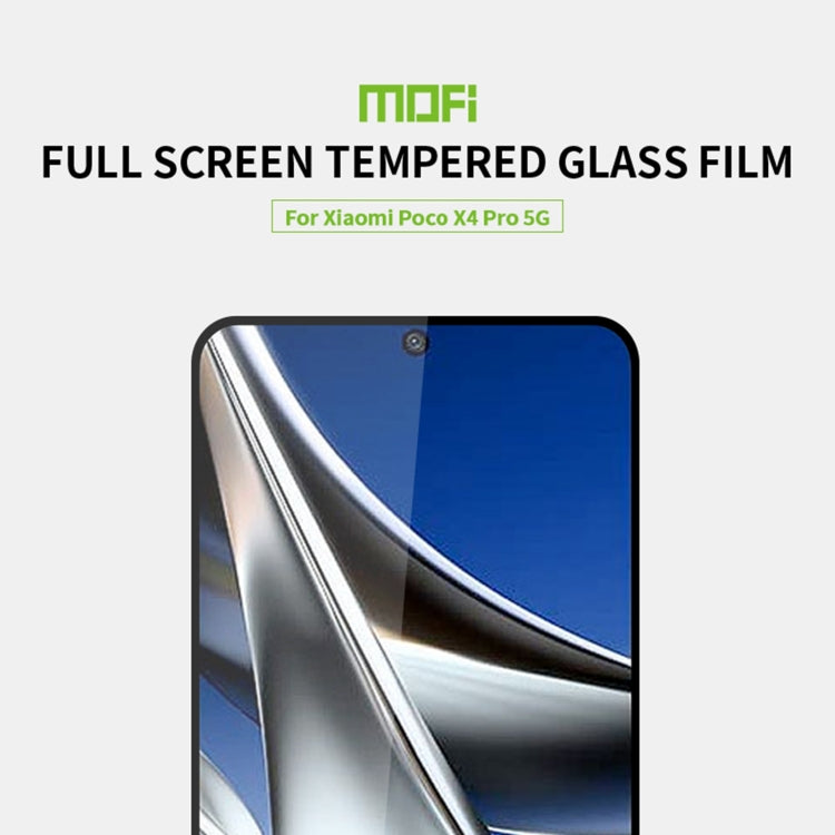 For Xiaomi Poco X4 Pro 5G MOFI 9H 2.5D Full Screen Tempered Glass Film(Black) - Poco X4 Pro 5G Tempered Glass by MOFI | Online Shopping South Africa | PMC TechLife