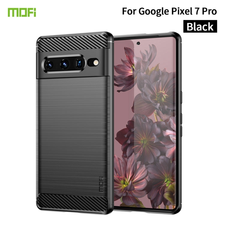 For Google pixel 7 Pro 5G MOFI Gentleness Series Brushed Texture Carbon Fiber TPU Phone Case(Black) - free shipping - PMC TechLife - Order now!