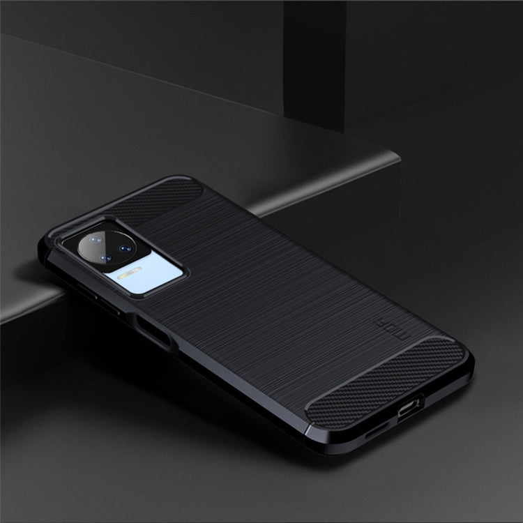 For Xiaomi Redmi K40S MOFI Gentleness Brushed Carbon Fiber Soft TPU Case(Blue) - Xiaomi Cases by MOFI | Online Shopping South Africa | PMC TechLife | Buy Now Pay Later Mobicred
