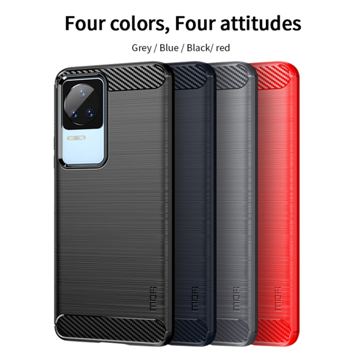 For Xiaomi Redmi K40S MOFI Gentleness Brushed Carbon Fiber Soft TPU Case(Red) - Xiaomi Cases by MOFI | Online Shopping South Africa | PMC TechLife | Buy Now Pay Later Mobicred
