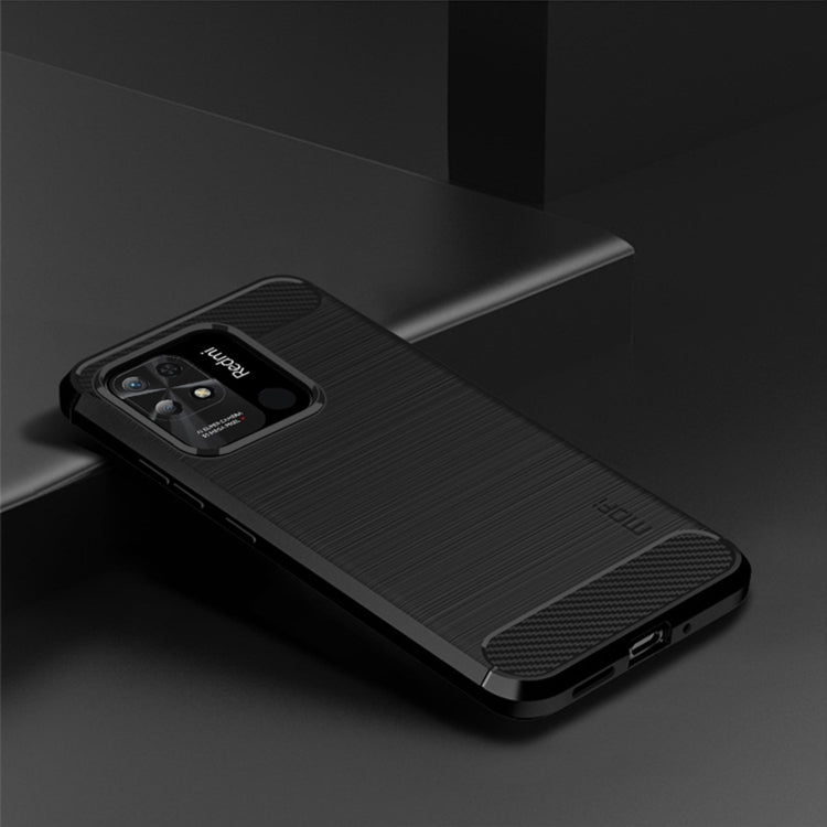 For Xiaomi Redmi 10C MOFI Gentleness Brushed Carbon Fiber Soft TPU Case(Black) - Xiaomi Cases by MOFI | Online Shopping South Africa | PMC TechLife