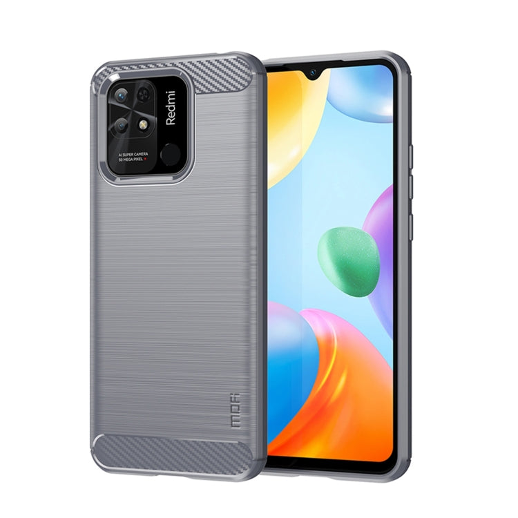 For Xiaomi Redmi 10C MOFI Gentleness Brushed Carbon Fiber Soft TPU Case(Gray) - Xiaomi Cases by MOFI | Online Shopping South Africa | PMC TechLife | Buy Now Pay Later Mobicred