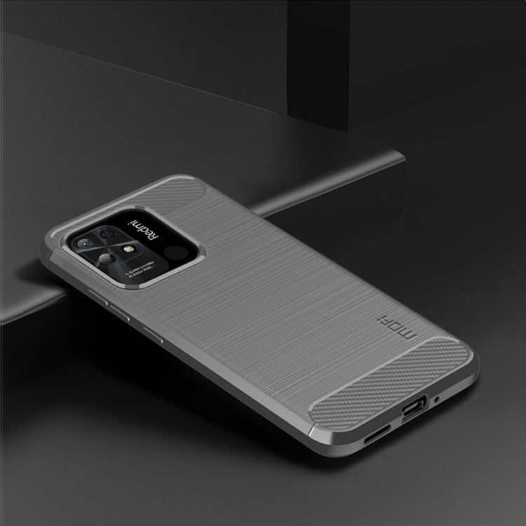 For Xiaomi Redmi 10C MOFI Gentleness Brushed Carbon Fiber Soft TPU Case(Gray) - Xiaomi Cases by MOFI | Online Shopping South Africa | PMC TechLife | Buy Now Pay Later Mobicred