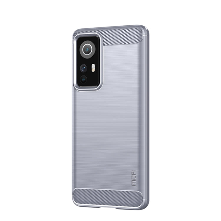 For Xiaomi 12 / 12X MOFI Gentleness Brushed Carbon Fiber Soft TPU Case(Gray) - Xiaomi Cases by MOFI | Online Shopping South Africa | PMC TechLife | Buy Now Pay Later Mobicred