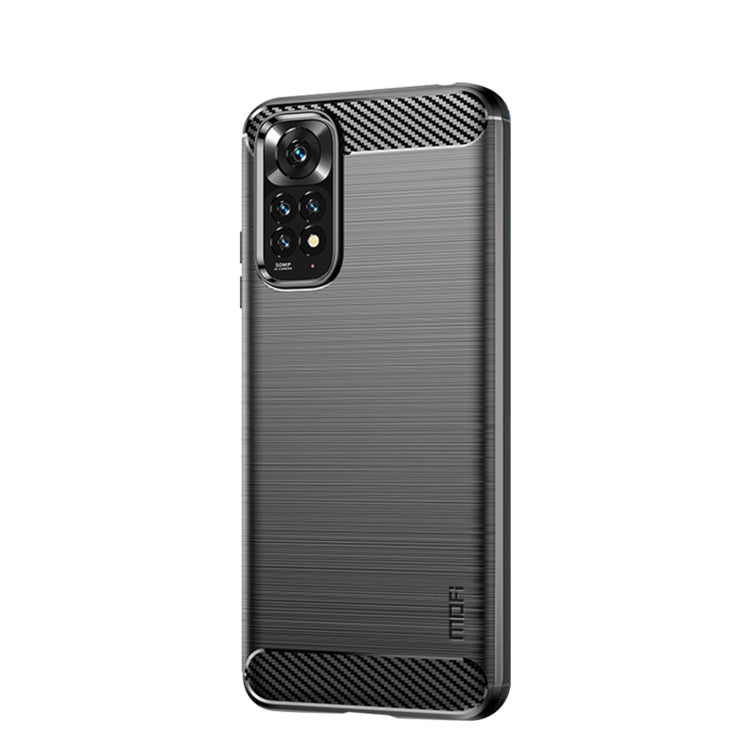 For Xiaomi Redmi Note 11 4G Global / Note 11S 4G MOFI Gentleness Brushed Carbon Fiber TPU Case(Black) - Xiaomi Cases by MOFI | Online Shopping South Africa | PMC TechLife | Buy Now Pay Later Mobicred