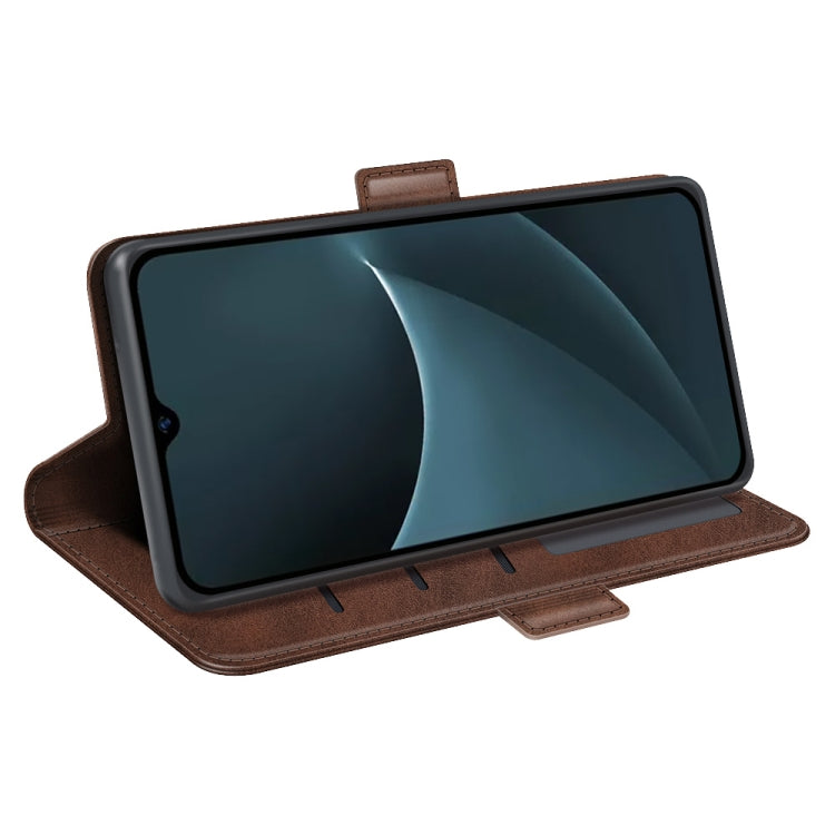 For Blackview A95 Dual-side Magnetic Buckle Leather Phone Case(Brown) - More Brand by PMC TechLife | Online Shopping South Africa | PMC TechLife | Buy Now Pay Later Mobicred