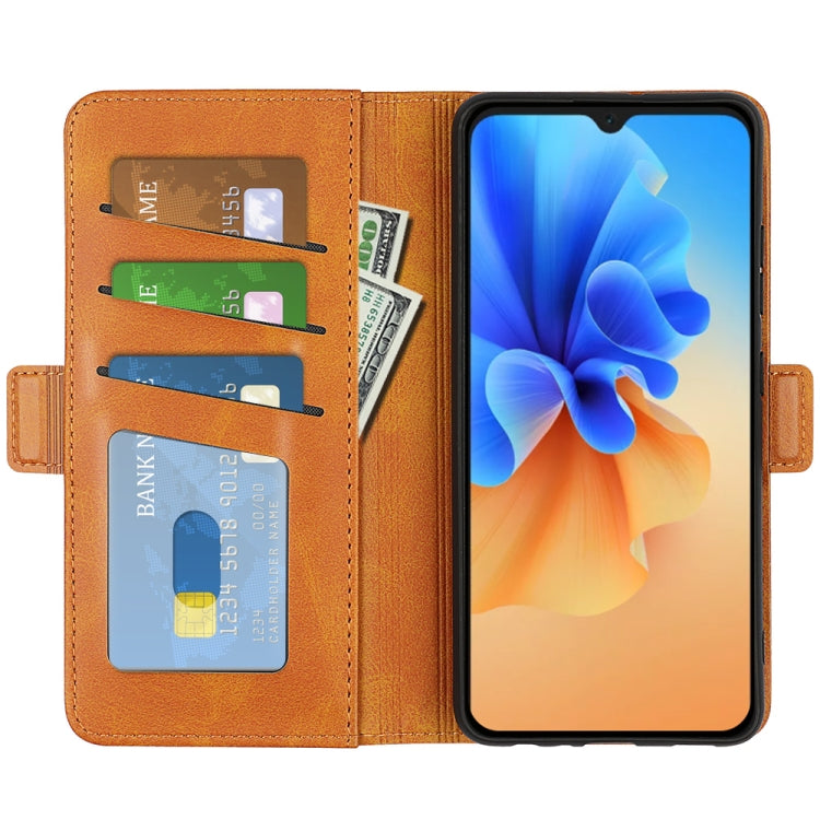 For Blackview A55 Pro Dual-side Magnetic Buckle Leather Phone Case(Yellow) - More Brand by PMC TechLife | Online Shopping South Africa | PMC TechLife | Buy Now Pay Later Mobicred