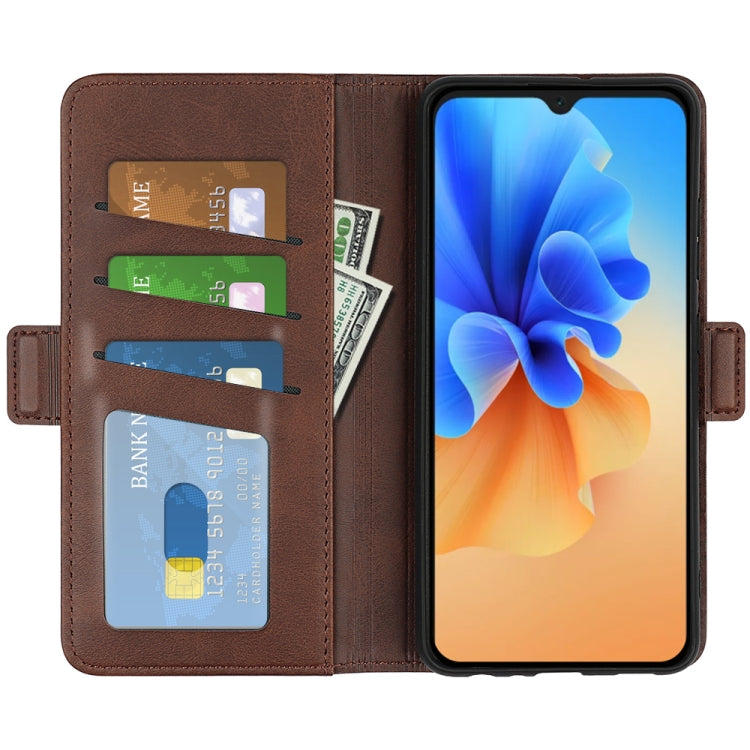 For Blackview A55 Pro Dual-side Magnetic Buckle Leather Phone Case(Brown) - More Brand by PMC TechLife | Online Shopping South Africa | PMC TechLife | Buy Now Pay Later Mobicred