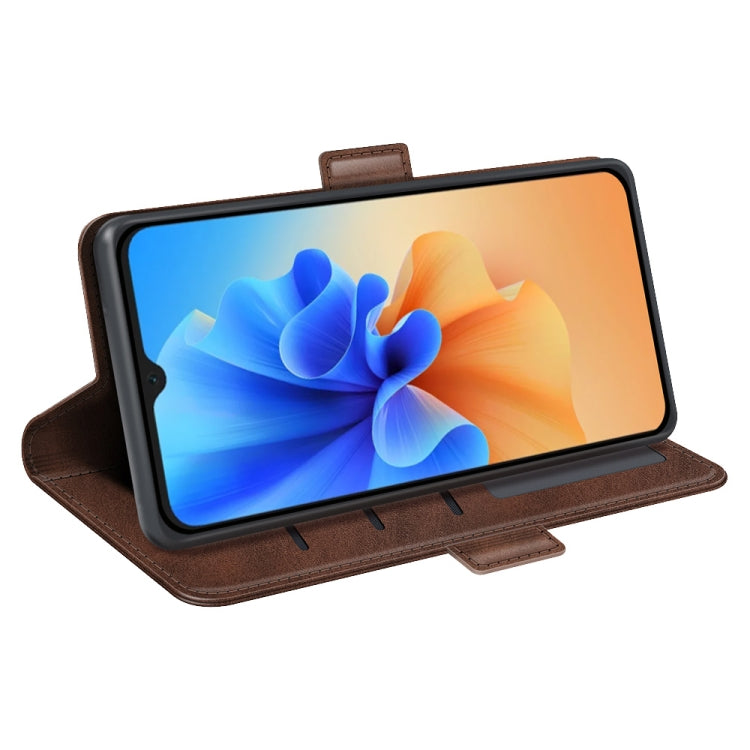 For Blackview A55 Pro Dual-side Magnetic Buckle Leather Phone Case(Brown) - More Brand by PMC TechLife | Online Shopping South Africa | PMC TechLife | Buy Now Pay Later Mobicred