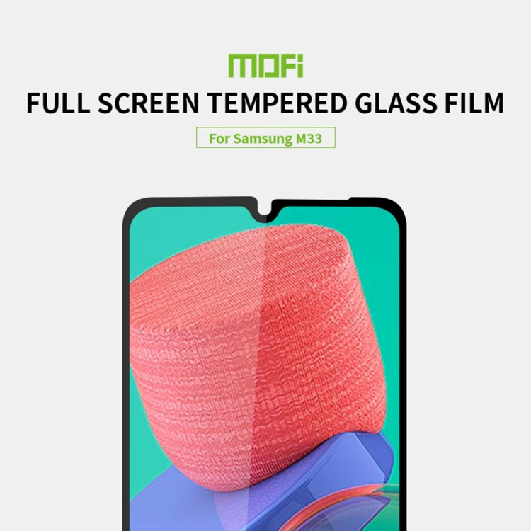 For Samsung Galaxy M33 5G MOFI 9H 2.5D Full Screen Tempered Glass Film(Black) -  by MOFI | Online Shopping South Africa | PMC TechLife