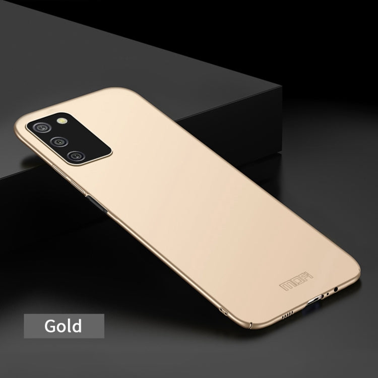 For Samsung Galaxy A02s EU / A03s / M02s / F02s MOFI Frosted PC Ultra-thin Hard Case(Gold) - Galaxy Phone Cases by MOFI | Online Shopping South Africa | PMC TechLife | Buy Now Pay Later Mobicred