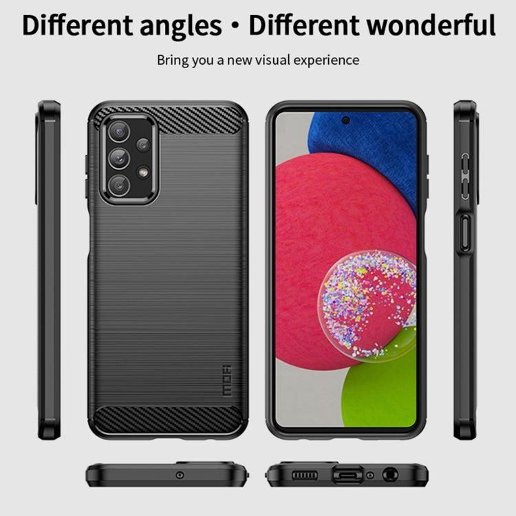 For Samsung Galaxy A23 / M23 / F23 MOFI Gentleness Series Brushed Texture Carbon Fiber Soft TPU Case(Blue) - Galaxy Phone Cases by MOFI | Online Shopping South Africa | PMC TechLife | Buy Now Pay Later Mobicred