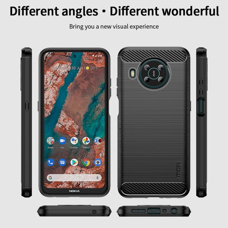 For Nokia X100 MOFI Gentleness Series Brushed Texture Carbon Fiber TPU Phone Case(Blue) - Nokia Cases by MOFI | Online Shopping South Africa | PMC TechLife | Buy Now Pay Later Mobicred