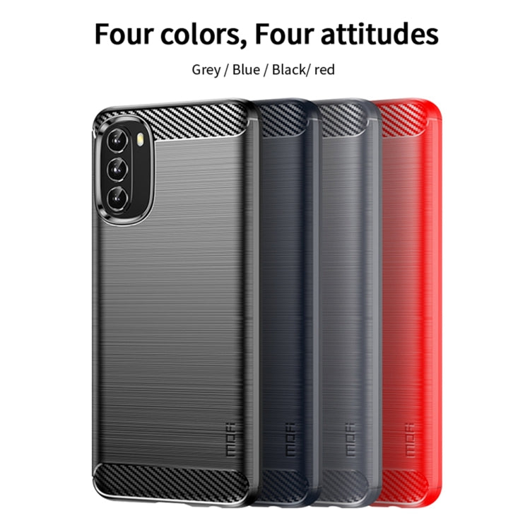 For Motorola Moto G 5G 2022 MOFI Gentleness Series Brushed Texture Carbon Fiber TPU Phone Case(Black) - Motorola Cases by MOFI | Online Shopping South Africa | PMC TechLife
