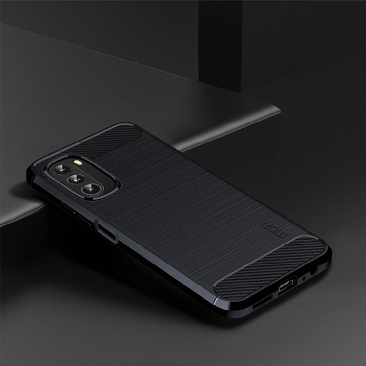 For Motorola Moto G 5G 2022 MOFI Gentleness Series Brushed Texture Carbon Fiber TPU Phone Case(Blue) - Motorola Cases by MOFI | Online Shopping South Africa | PMC TechLife | Buy Now Pay Later Mobicred