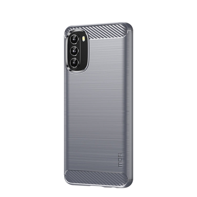 For Motorola Moto G 5G 2022 MOFI Gentleness Series Brushed Texture Carbon Fiber TPU Phone Case(Gray) - Motorola Cases by MOFI | Online Shopping South Africa | PMC TechLife | Buy Now Pay Later Mobicred