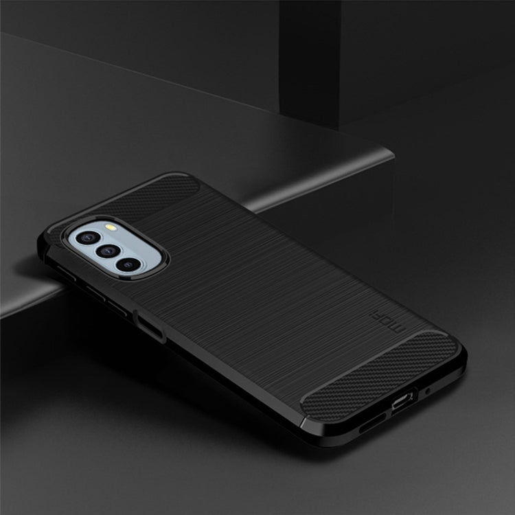 For Motorola Moto G31/G41 MOFI Gentleness Series Brushed Texture Carbon Fiber TPU Phone Case(Black) - Motorola Cases by MOFI | Online Shopping South Africa | PMC TechLife