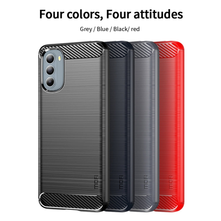 For Motorola Moto G31/G41 MOFI Gentleness Series Brushed Texture Carbon Fiber TPU Phone Case(Black) - Motorola Cases by MOFI | Online Shopping South Africa | PMC TechLife