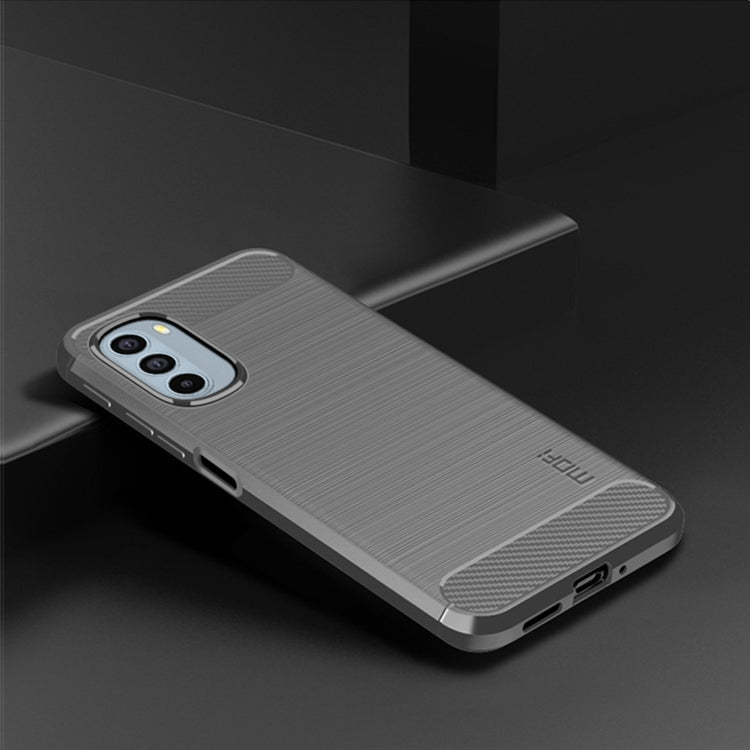 For Motorola Moto G31/G41 MOFI Gentleness Series Brushed Texture Carbon Fiber TPU Phone Case(Gray) - Motorola Cases by MOFI | Online Shopping South Africa | PMC TechLife