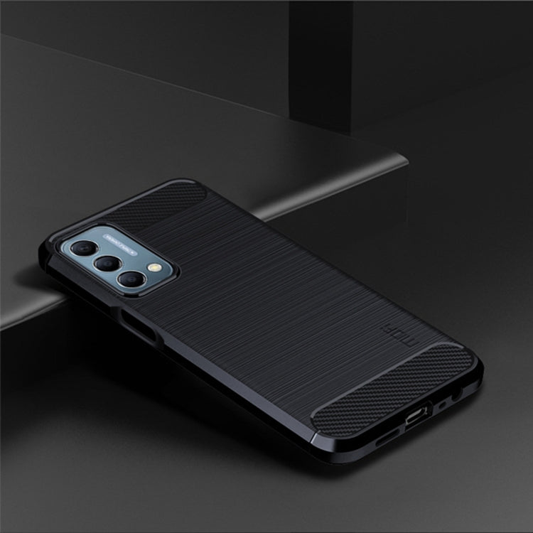 For Oneplus Nord N200 5G MOFI Gentleness Series Brushed Texture Carbon Fiber Soft TPU Phone Case(Blue) - free shipping - PMC TechLife - Order now!
