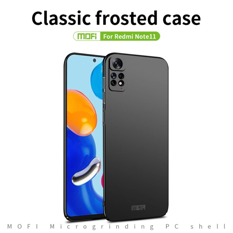 For Xiaomi Redmi Note 11 Global MOFI Frosted PC Ultra-thin Hard  Phone Case(Black) - Xiaomi Cases by MOFI | Online Shopping South Africa | PMC TechLife