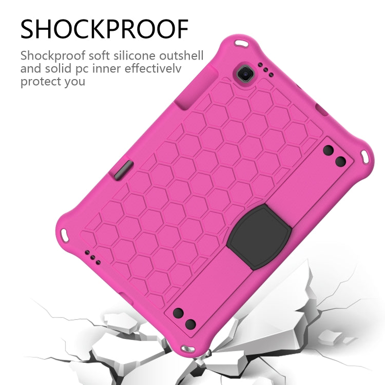 For Lenovo X306 / X606 / K10 Honeycomb EVA + PC Shockproof Tablet Case with Strap(Rose Red+Black) - Lenovo by PMC TechLife | Online Shopping South Africa | PMC TechLife | Buy Now Pay Later Mobicred
