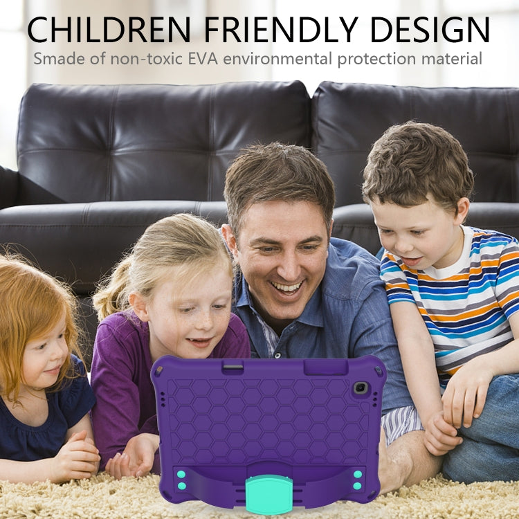 For Lenovo X306 / X606 / K10 Honeycomb EVA + PC Shockproof Tablet Case with Strap(Purple+Mint Green) - Lenovo by PMC TechLife | Online Shopping South Africa | PMC TechLife | Buy Now Pay Later Mobicred