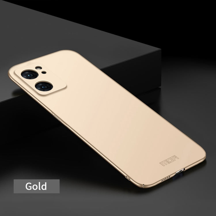 For OPPO Reno7 4G / F21 Pro 4G MOFI Frosted PC Ultra-thin Hard Case(Gold) - OPPO Cases by MOFI | Online Shopping South Africa | PMC TechLife | Buy Now Pay Later Mobicred