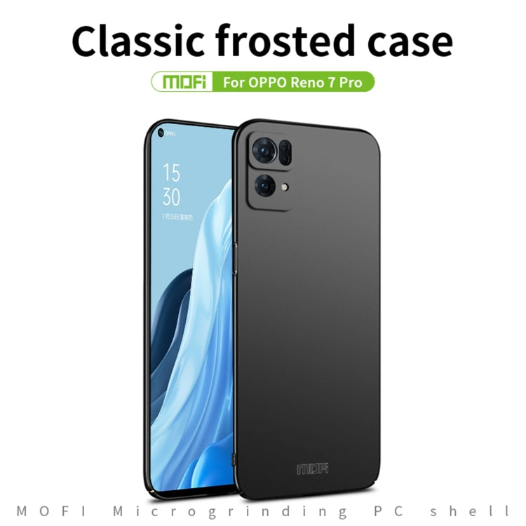 For OPPO Reno7 Pro MOFI Frosted PC Ultra-thin Hard Case(Black) - OPPO Cases by MOFI | Online Shopping South Africa | PMC TechLife | Buy Now Pay Later Mobicred