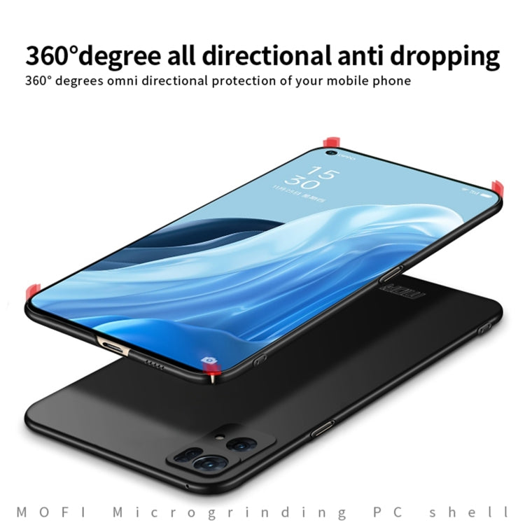 For OPPO Reno7 Pro MOFI Frosted PC Ultra-thin Hard Case(Blue) - free shipping - PMC TechLife - Order now!