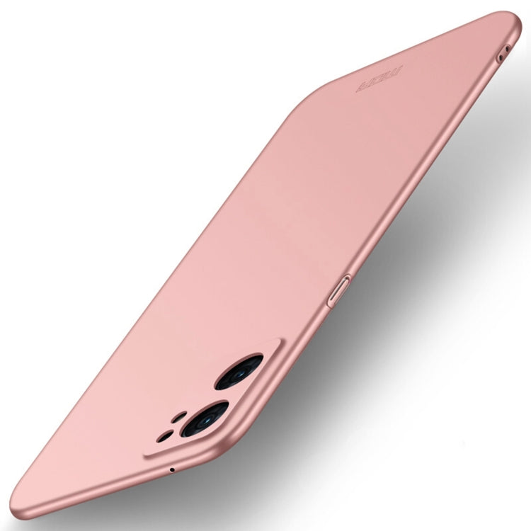 For OPPO Reno7 SE MOFI Frosted PC Ultra-thin Hard Case(Rose Gold) - OPPO Cases by MOFI | Online Shopping South Africa | PMC TechLife | Buy Now Pay Later Mobicred