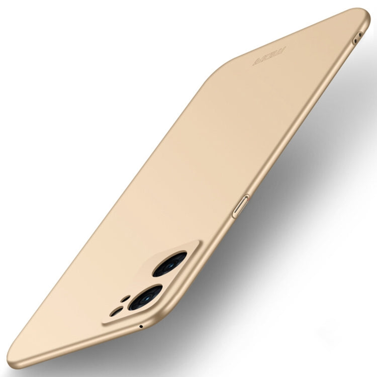For OPPO Reno7 4G / F21 Pro 4G MOFI Frosted PC Ultra-thin Hard Case(Gold) - free shipping - PMC TechLife - Order now!