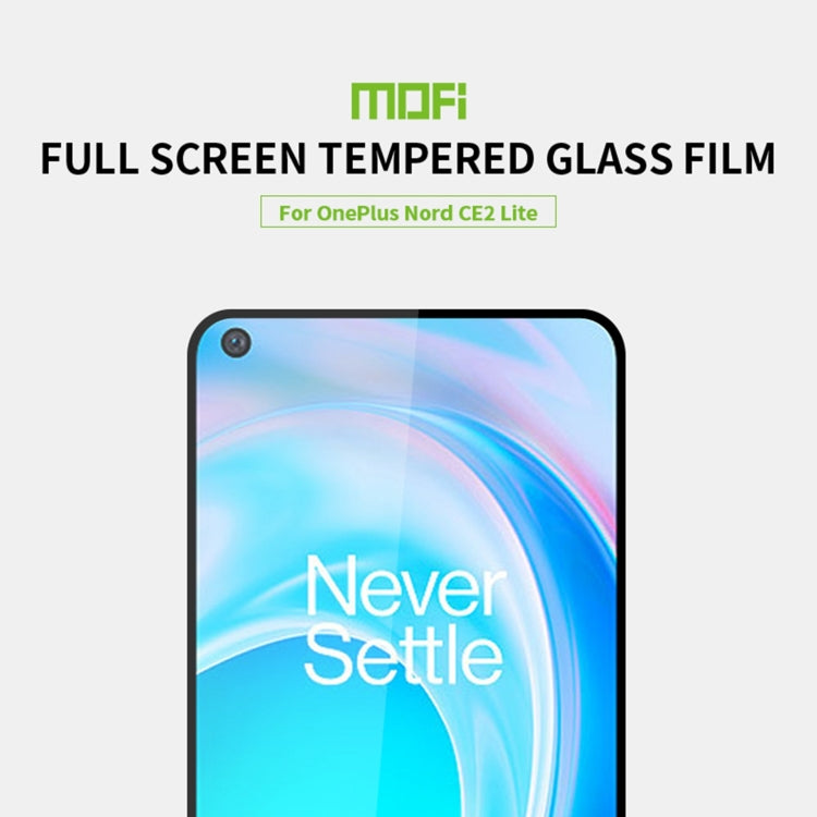 For OnePlus Nord CE2 Lite MOFI 9H 2.5D Full Screen Tempered Glass Film(Black) - OnePlus Tempered Glass by MOFI | Online Shopping South Africa | PMC TechLife