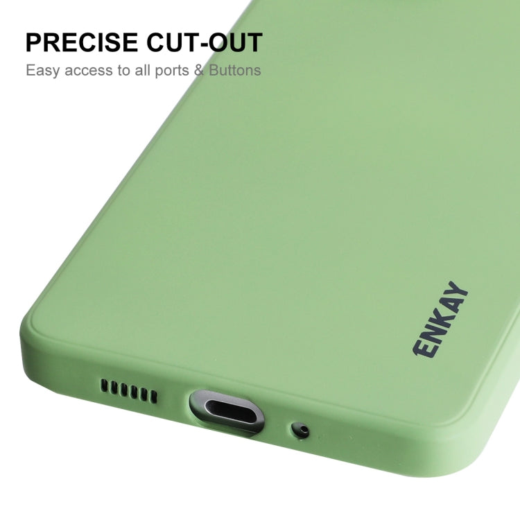 For Samsung Galaxy A73 5G ENKAY Liquid Silicone Soft Shockproof Phone Case(Dark Green) - Galaxy Phone Cases by ENKAY | Online Shopping South Africa | PMC TechLife | Buy Now Pay Later Mobicred