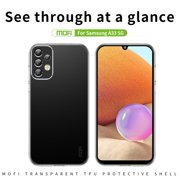 For Samsung Galaxy A33 5G MOFI Ming Series Ultra-thin TPU Phone Case(Transparent) - free shipping - PMC TechLife - Order now!