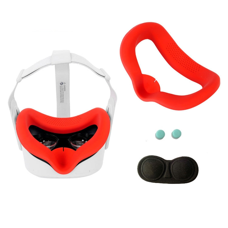 JD-391215 Suitable for Oculus Quest2 Generation VR Eye Mask Silicone Cover + Lens Cover Set(white) - VR Accessories by PMC TechLife | Online Shopping South Africa | PMC TechLife | Buy Now Pay Later Mobicred