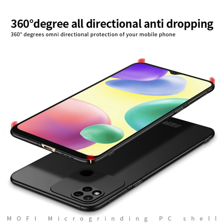 For Xiaomi Redmi 10A MOFI Frosted PC Ultra-thin Hard Case(Black) - Xiaomi Cases by MOFI | Online Shopping South Africa | PMC TechLife