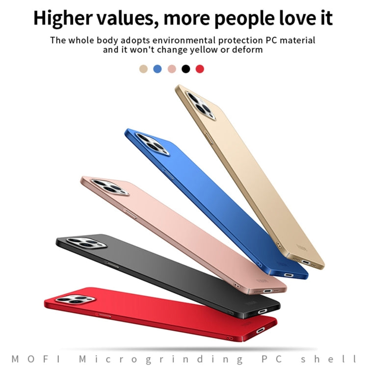 For iPhone 14 Pro MOFI Frosted PC Ultra-thin Hard Case (Blue) - iPhone 14 Pro Cases by MOFI | Online Shopping South Africa | PMC TechLife