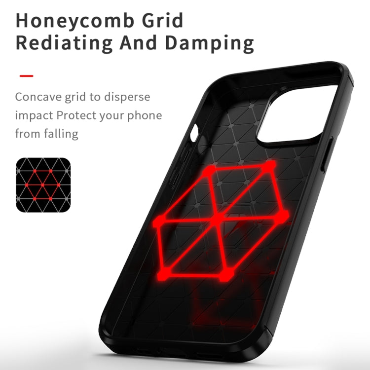 For iPhone 14 Pro MOFI Gentleness Brushed Texture Carbon Fiber TPU Phone Case (Black) - iPhone 14 Pro Cases by MOFI | Online Shopping South Africa | PMC TechLife